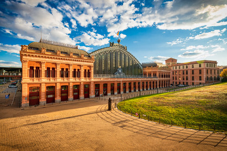 Madrid, Spain - October 15, 2020: Atocha train station in Madrid, Spain on a sunny autumn afternoon.のeditorial素材