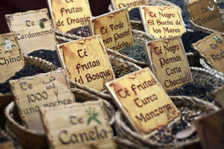 variety of teas from a marketのeditorial素材