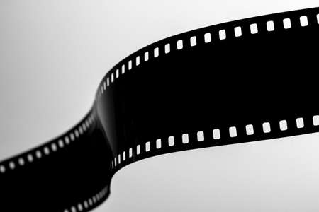 Curved film band in black and white