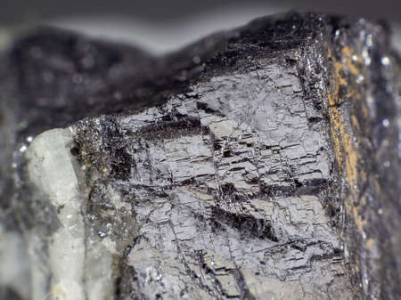 Close up on a Galena mineral stoneの写真素材