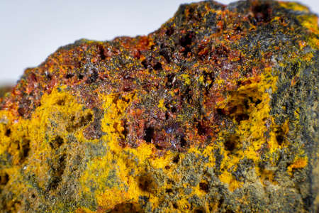 Close up on a Realgar mineral stone