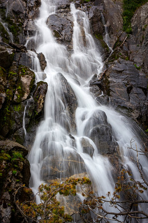 Falls with silk effect, located at Aiguestortes National Park, Pyrenees, Spain