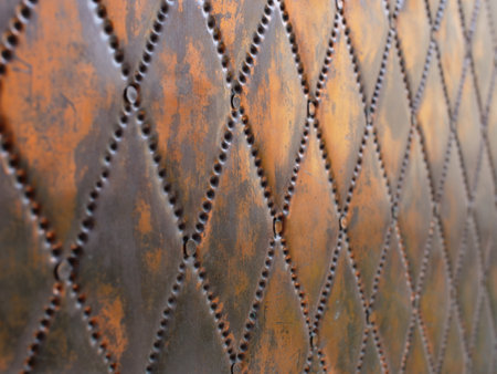 brown metal texture with rhombus shapes