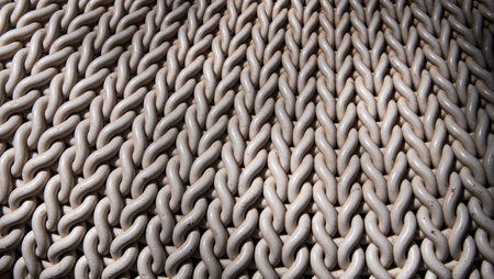 Texture of a braid made of a plastic material with a hole in the middle.の写真素材