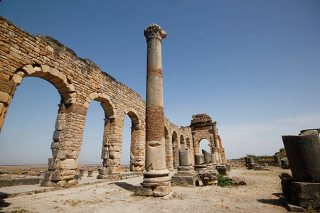 Roman ruins of Volubis, Moroccoの写真素材
