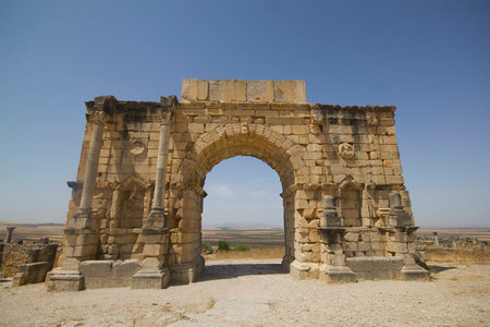 Roman ruins of Volubis, Moroccoの写真素材