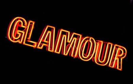 Neon Open sign Glamor red orangeの写真素材