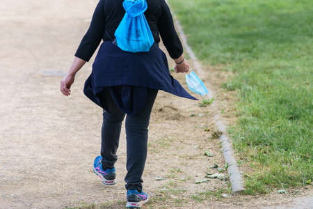 People playing sports in confinement during the Covid-19 pandemicのeditorial素材