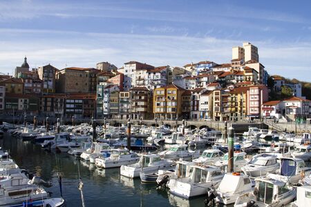 bermeo, spain, november, 17,2015: beautiful boats in portの写真素材