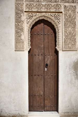 Arab door in the Alhambra in Grandda, Spainのeditorial素材