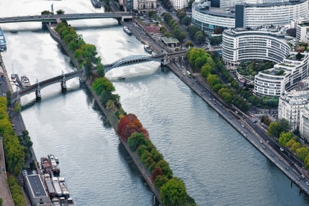 Seine river from the Eiffel Tower in Paris, Franceの写真素材