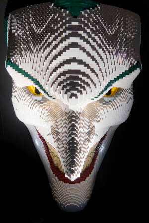 Madrid, December 17, 2017: The Joker built integrally with Lego bricks by Nathan Sawaya from the exhibition The art of bricks, DC super Heroesのeditorial素材