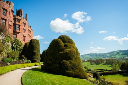 Powis Castle and Garden in Welspool, Walesのeditorial素材