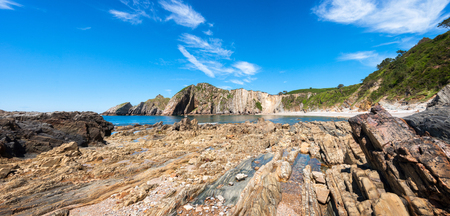 Playa del Silencio, Asturias, Spainの写真素材