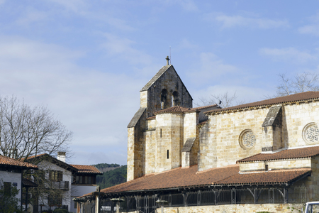 Andra Mari church, in Galdakao, Vizcaya, Spain. Circa XIII century. Spain Heritage Site since 1931.の写真素材