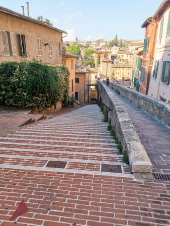 peruggia, Italy. September, 30, 2019: streets and housesのeditorial素材