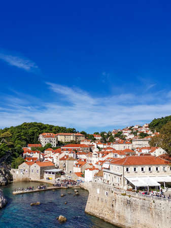 Dubrovnik, Croatia. October, 03, 2019: city between nature and the oceanのeditorial素材