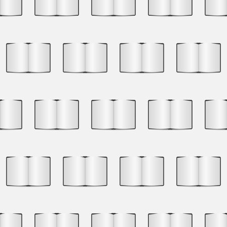 Open book seamless pattern. Endless background with a book. Vector.のイラスト素材