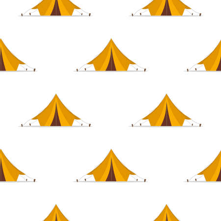 Tent seamless pattern. Camping pattern. Suitable for backgrounds, postcards, and wrapping paper. Vector.のイラスト素材