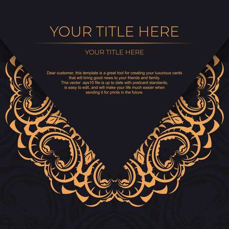 Luxurious postcard design. Vector illustrationのイラスト素材