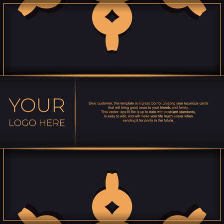 Luxurious postcard design. Vector illustrationのイラスト素材