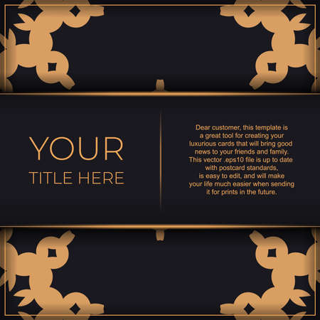 Luxurious postcard design. Vector illustrationのイラスト素材