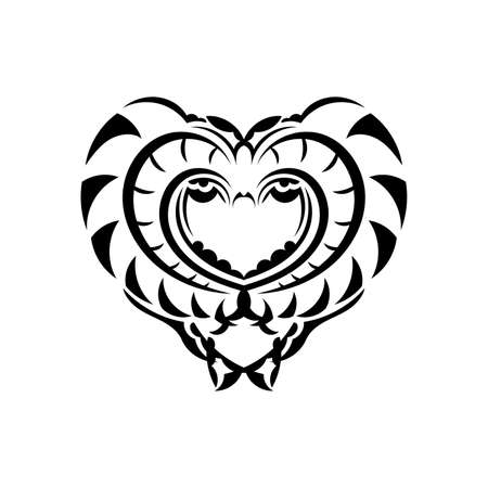 Abstract tattoo pattern in Polynesian style. Isolated. Vector.のイラスト素材