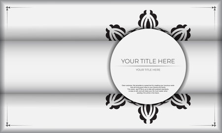 White luxury background with abstract ornament. Elegant and classic vector elements ready for print and typography.のイラスト素材