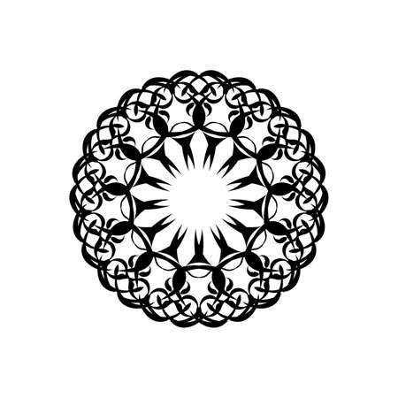 Flower Mandala. Vintage decorative elements. Oriental pattern, vector illustration. Islam, Arabic, Indian, moroccan, spain, turkish, pakistan, chinese, mystic, ottoman motifs. Coloring book pageのイラスト素材