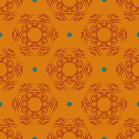Background in a vintage style template. Indian floral element.のイラスト素材