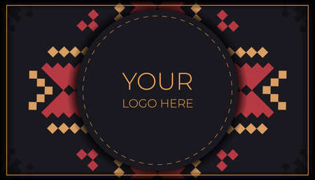 Vector preparation of invitation card with place for your text and vintage patterns.のイラスト素材