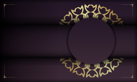Burgundy background with vintage gold ornamentsのイラスト素材