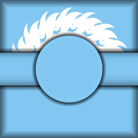 Blue color banner template with luxury white pattern for design under the textのイラスト素材