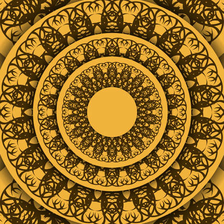 Baner yellow with greek brown pattern for design under your text