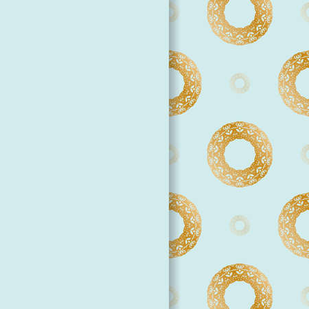 Abstract gold pattern aquamarine postcard prepared for typography.のイラスト素材