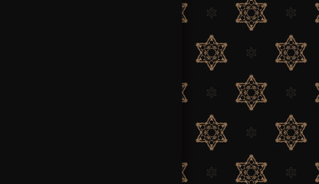 Black background with mandala brown ornament and place under your textのイラスト素材