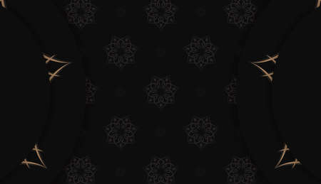 Black background with greek brown ornaments and space for your logo or text