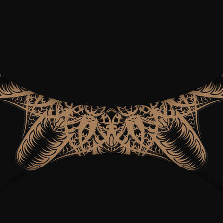 Black greek brown ornaments flyer for your brand.のイラスト素材