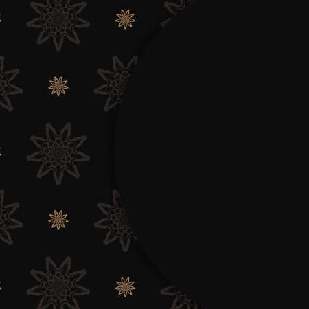 Congratulatory Brochure in black with luxurious brown pattern for your brand.のイラスト素材