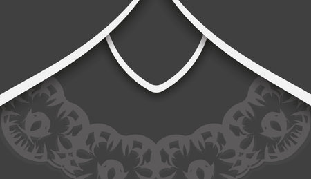 Black banner with abstract white pattern for design under your logoのイラスト素材