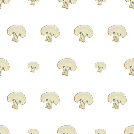 Seamless pattern with mushroom. Suitable for backgrounds, postcards, and wrapping paper. Vector.のイラスト素材