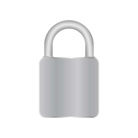 Square door lock. Modern castle isolated on white background. Vector.のイラスト素材