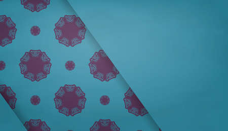 Green color card with luxurious purple pattern for your design.