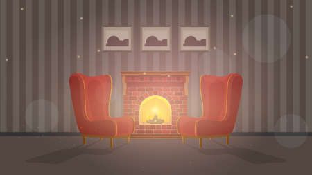 interior with chair. 3d illustrationのイラスト素材