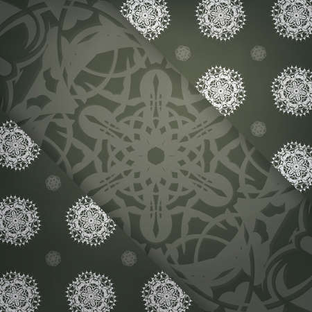 Congratulatory Flyer in dark green color with Indian white pattern is ready for printing.のイラスト素材