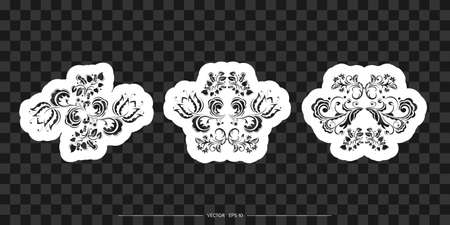 A set of prints with flowers in Simple style. Good for clothing and textiles. Vector illustration.のイラスト素材