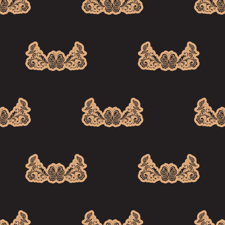 Oriental vector damask patterns for greeting cards and wedding invitations.のイラスト素材