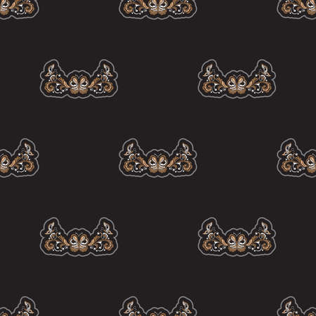 Oriental vector damask patterns for greeting cards and wedding invitations.のイラスト素材