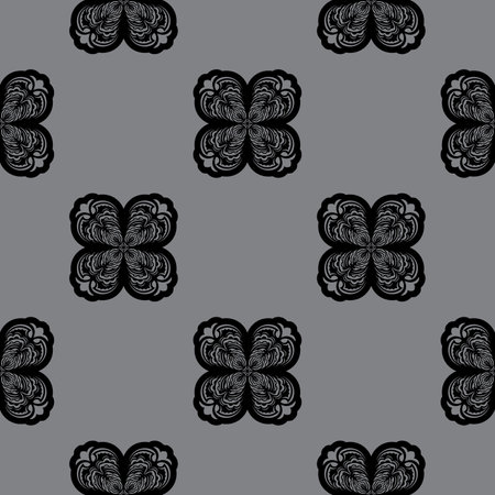 Seamless gray pattern with antique style ornament. Good for backgrounds, prints, apparel and...
