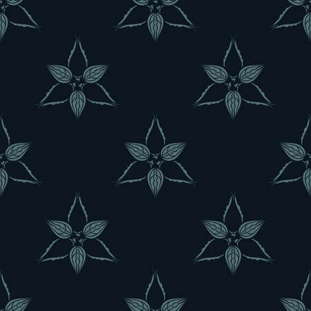 Seamless pattern of winter snowflakes. Good for backgrounds, prints, apparel and textiles. Vector illustration.のイラスト素材